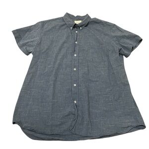 Men's Short Sleeve Button-Down Shirt - Slate Blue